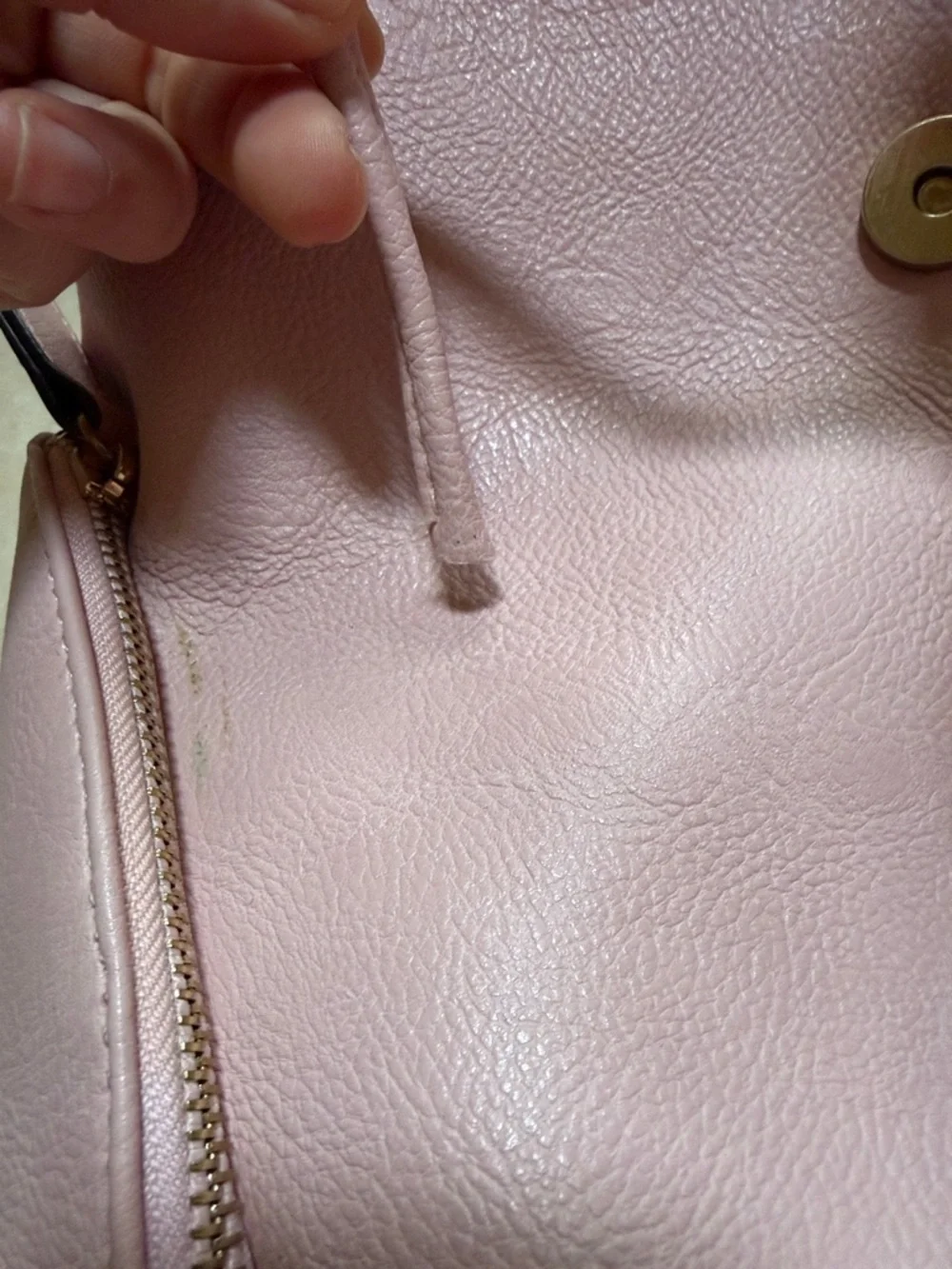 Source Unknown Blush Pink Faux Leather Backpack with Gold Hardware